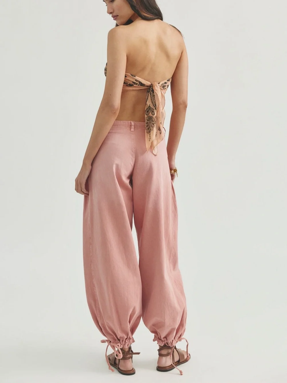 Pink We The Free Lotus Balloon Jeans